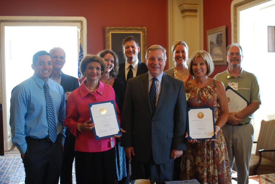 Durbin met with Illinois winners of the Jefferson Awards for Public Service.